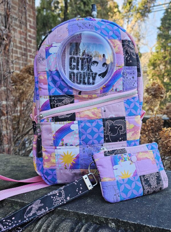 Quilted Every Day Dolly Bag in Star Signs with Matching Wallet