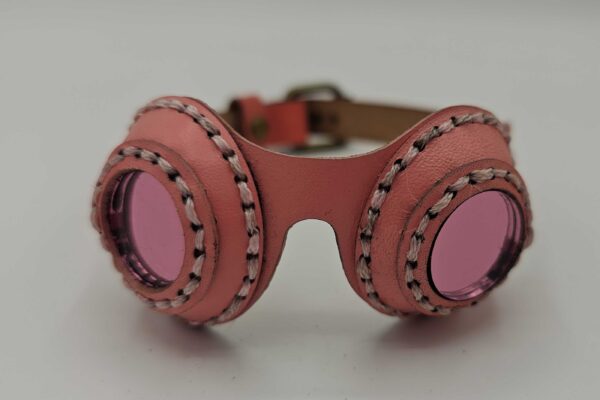 Leather Goggles for Blythe in Desert Fox v2