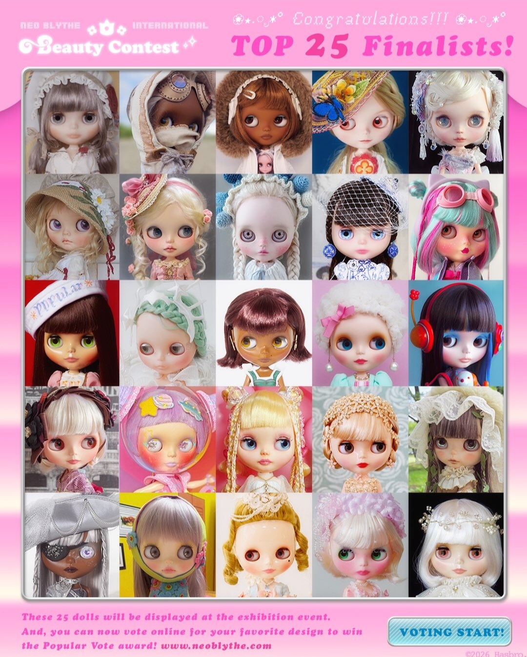 Blythe Beauty Contest Finalists